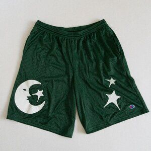 Green Crescent Moon Champion Shorts Item - By Cole Bennett #085 Medium